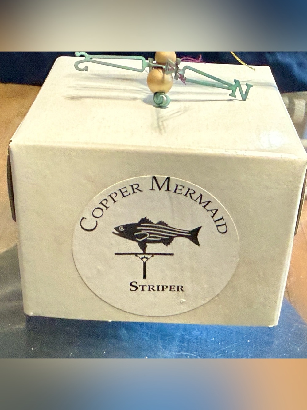 NEW... Striper Ornament, Made of Copper, Made by Copper Mermaid ‘Striper’ - Picture 3 of 5